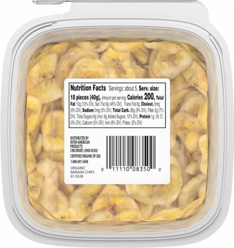 Kroger® Organic Banana Chips Perspective: bottom
