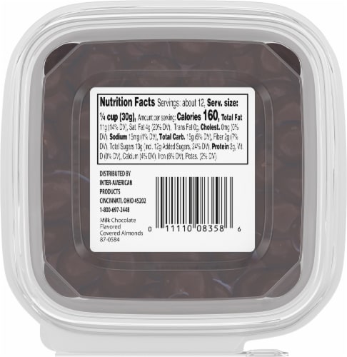 Kroger® Milk Chocolate Flavored Covered Almonds Perspective: bottom