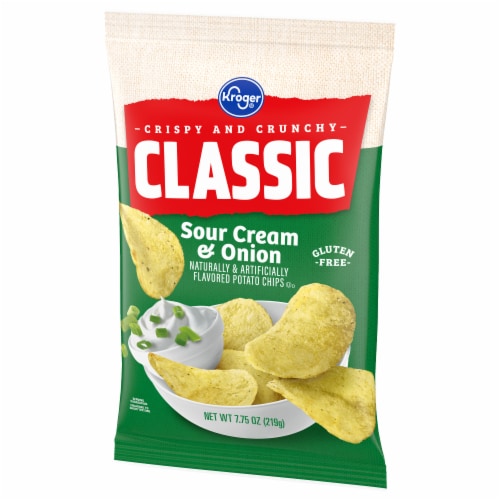 Kroger® Sour Cream & Onion Potato Chips Perspective: bottom