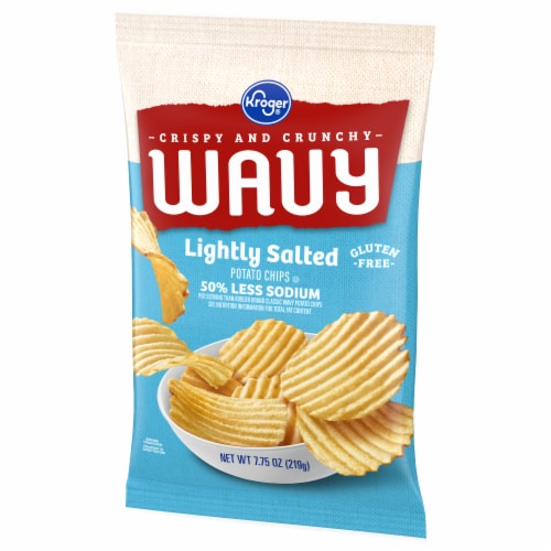 Kroger® Lightly Salted Wavy Potato Chips Perspective: bottom