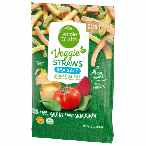 Simple Truth® Sea Salt Veggie Straws Chips Perspective: bottom