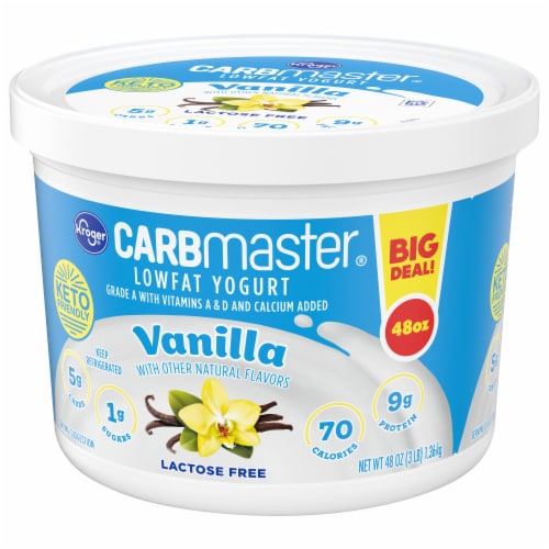 Kroger® CARBmaster® Vanilla Lactose Free Lowfat Yogurt Tub BIG DEAL! Perspective: bottom