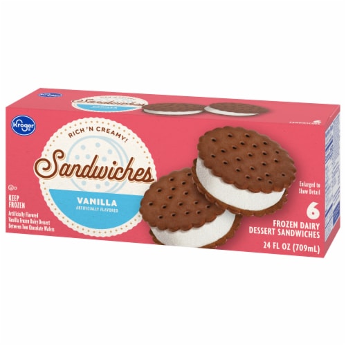 Kroger® Big Wheels Vanilla Frozen Dairy Dessert Sandwiches Perspective: bottom