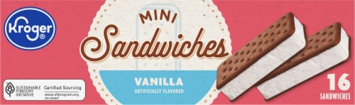 Kroger® Vanilla Mini Frozen Dairy Dessert Sandwiches Perspective: bottom