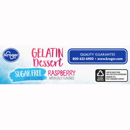 Kroger® Sugar Free Raspberry Gelatin Dessert Mix Perspective: bottom
