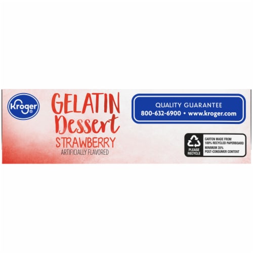 Kroger® Strawberry Gelatin Dessert Mix Perspective: bottom