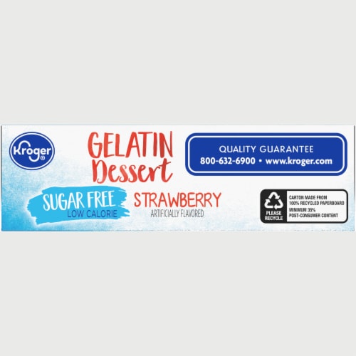 Kroger® Sugar Free Strawberry Gelatin Dessert Mix Perspective: bottom