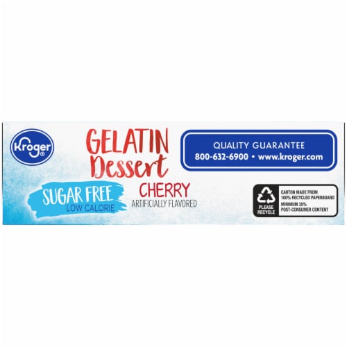 Kroger® Sugar Free Cherry Gelatin Dessert Mix Perspective: bottom