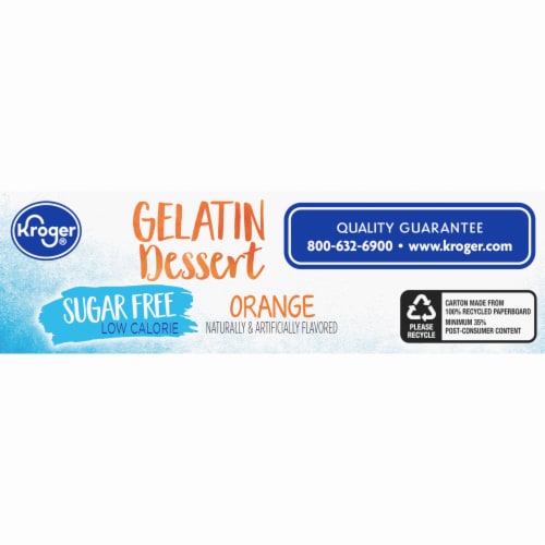 Kroger® Sugar Free Orange Gelatin Dessert Mix Perspective: bottom