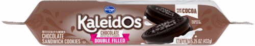 Kroger Kaleidos Chocolate Double Filled Chocolate Sandwich Cookies Perspective: bottom