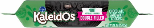 Kroger Kaleidos Mint Double Filled Chocolate Sandwich Cookies Perspective: bottom