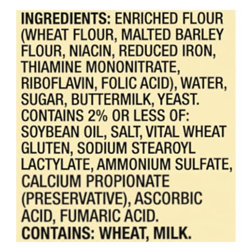 Western Hearth® Buttermilk Bread Perspective: bottom