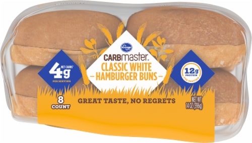 Kroger® CarbMaster® Classic White Hamburger Buns Perspective: bottom