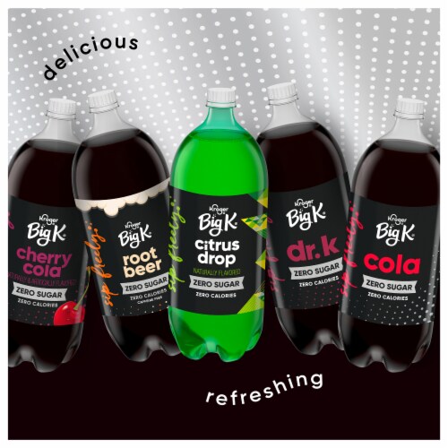Big K® Orange Zero Sugar Caffeine Free Soda Bottle Perspective: bottom