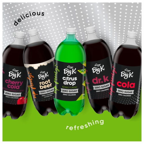 Big K® Ginger Ale Zero Sugar Caffeine Free Soda Bottle Perspective: bottom