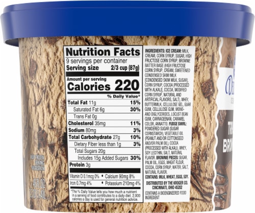 Kroger® Deluxe Triple Brownie Ice Cream Tub Perspective: bottom