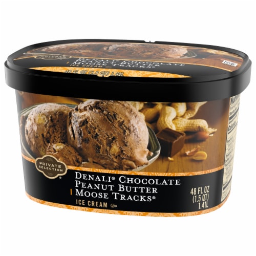 Private Selection® Denali® Chocolate Peanut Butter Moose Tracks® Ice Cream Tub Perspective: bottom