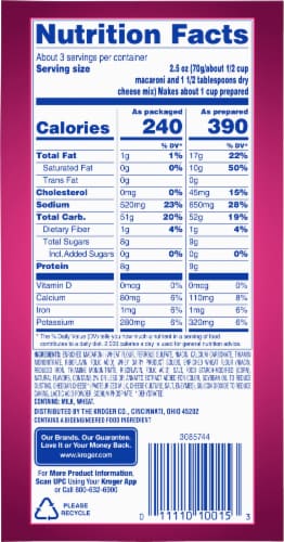 Kroger® Original Macaroni and Cheese Perspective: bottom