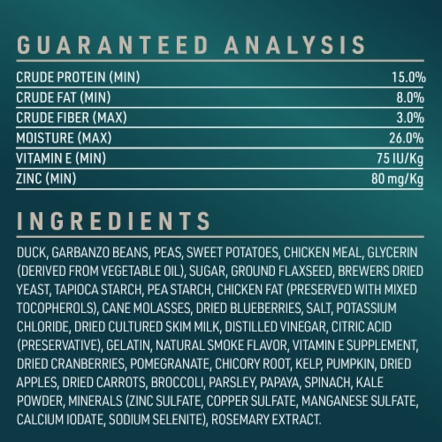 Abound® Grain Free All Size Dogs Jerky Bites Dog Treats Duck Sweet Potato & Blueberry Perspective: bottom