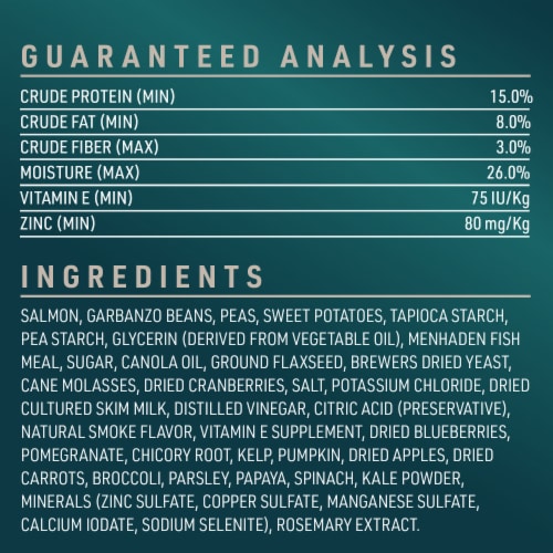 Abound® Grain Free All Size Dogs Jerky Bites Dog Treats Salmon & Sweet Potato Perspective: bottom