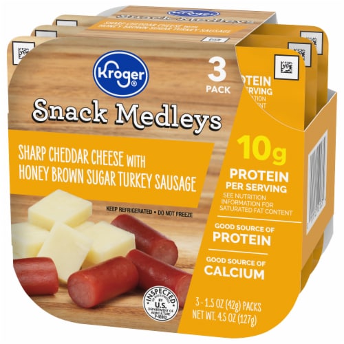 Kroger Sharp Cheddar with Honey Brown Sugar Turkey Bites Perspective: bottom
