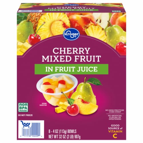 Kroger® Cherry Mixed Fruit Cups in 100% Juice Perspective: bottom