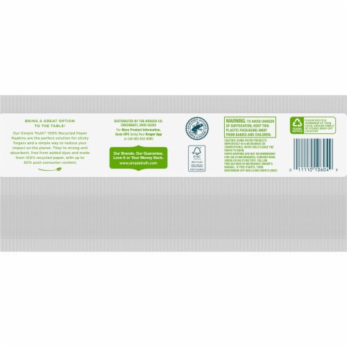 Simple Truth® 100% Recycled Paper Napkins Perspective: bottom