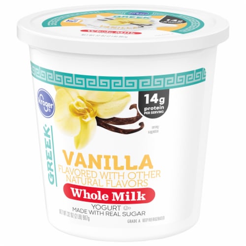 Kroger® Vanilla Whole Milk Greek Yogurt Tub Perspective: bottom
