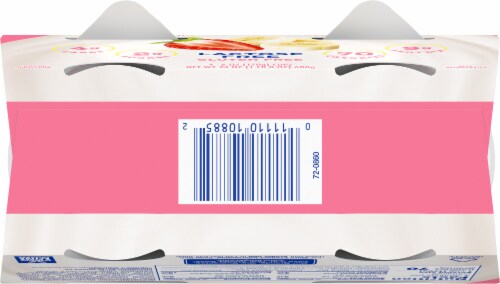 Kroger Carbmaster Strawberry Banana Low Fat Yogurt Cups Perspective: bottom