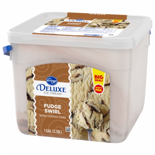 Kroger® Deluxe Fudge Swirl Ice Cream Party Pail BIG DEAL! Perspective: bottom