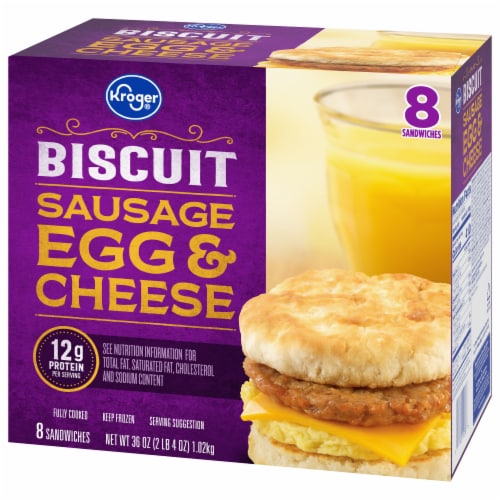 Kroger® Sausage Egg and Cheese Biscuit Breakfast Sandwich Perspective: bottom