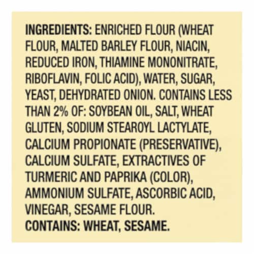Western Hearth® Sweet Onion Sandwich Buns Perspective: bottom