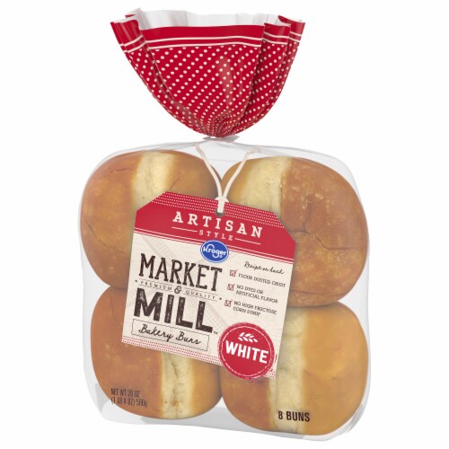 Kroger® Market & Mill® Artisan White Hamburger Buns Perspective: bottom