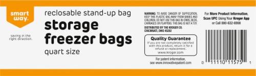 Smart Way™ Reclosable Quart Storage Freezer Bags Perspective: bottom