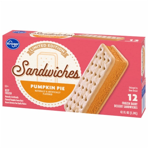Kroger® Limited Edition Pumpkin Pie Frozen Dairy Dessert Sandwiches Perspective: bottom