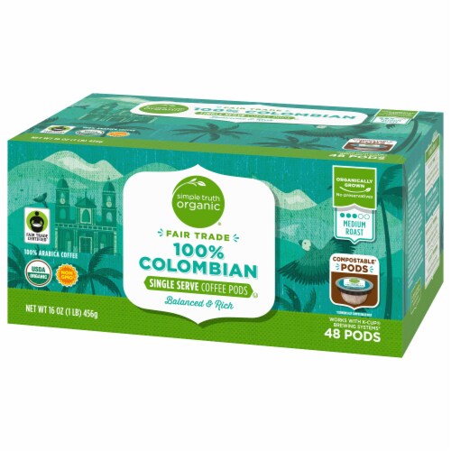 Simple Truth Organic® 100% Colombian Medium Roast Coffee Pods Perspective: bottom