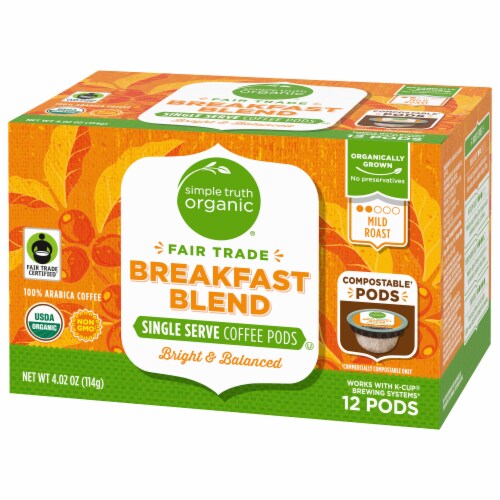 Simple Truth Organic® Breakfast Blend Mild Roast Coffee Pods Perspective: bottom