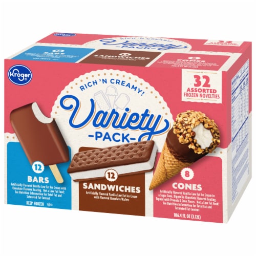 Kroger® Variety Pack Assorted Frozen Novelties Perspective: bottom
