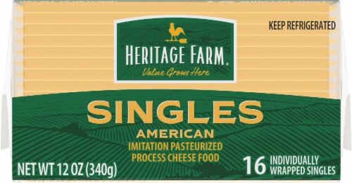 Heritage Farms American Cheese Slices Perspective: bottom