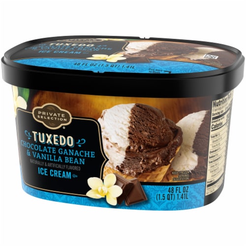 Private Selection® Tuxedo Chocolate Grenache & Vanilla Bean Ice Cream Tub Perspective: bottom
