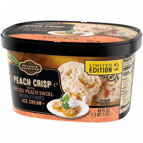 Private Selection® Limited Edition Peach Crisp with Spiced Peach Swirl Ice Cream Tub Perspective: bottom