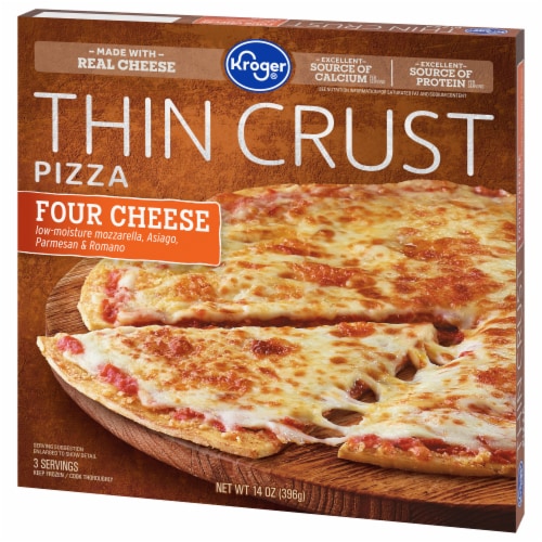 Kroger® Four Cheese Thin Crust Frozen Pizza Perspective: bottom