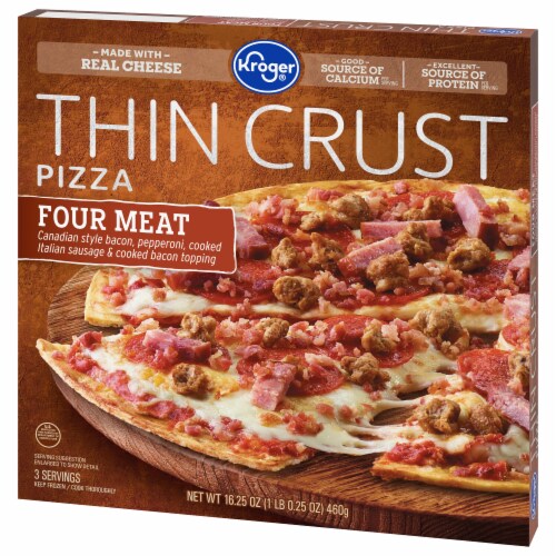 Kroger® Four Meat Thin Crust Frozen Pizza Perspective: bottom