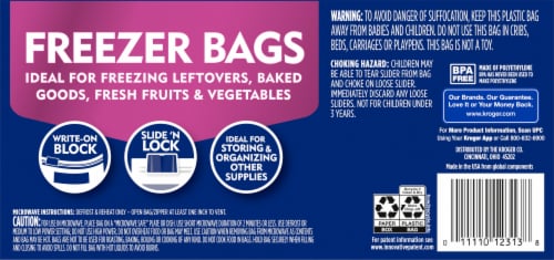 Kroger® Quart Slider Freezer Bag Perspective: bottom