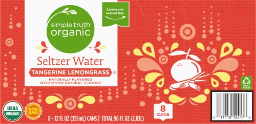 Simple Truth Organic™ Tangerine Lemongrass Seltzer Water Perspective: bottom