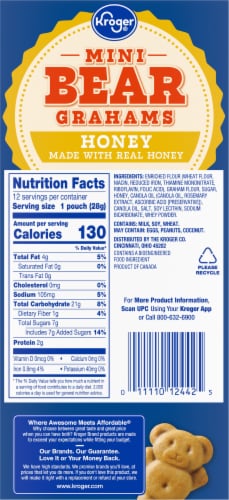 Kroger® Mini Honey Bear Grahams Multipack Perspective: bottom