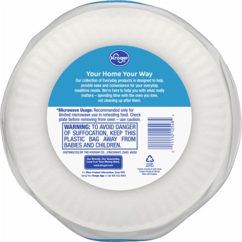 Hefty Everyday Medium Round Foam Disposable Plates, 130 Count