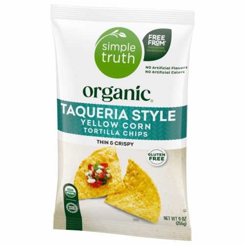 Simple Truth Organic® Taqueria Style Yellow Corn Tortilla Chips Perspective: bottom