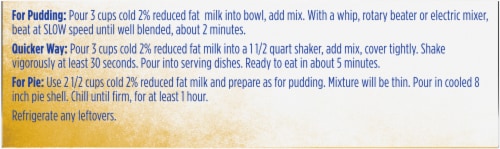 Kroger Instant Vanilla Pudding & Pie Filling Perspective: bottom