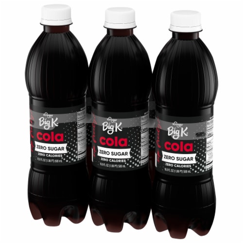 Big K® Zero Sugar Cola Soda Bottles Perspective: bottom